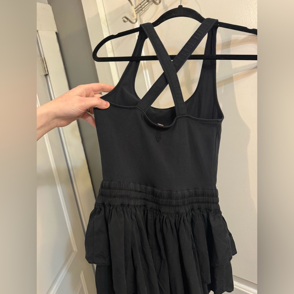 We The Free Prima Tiered Shortsie Romper Black XS - Picture 10 of 11